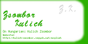 zsombor kulich business card